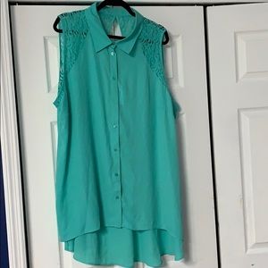 City Chic Flirty Lace Shirt, Size XXL/24